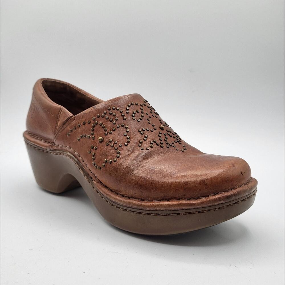 Ariat Strathmore Studded Leather Clog Russet Rebel Brown Size 6.5B